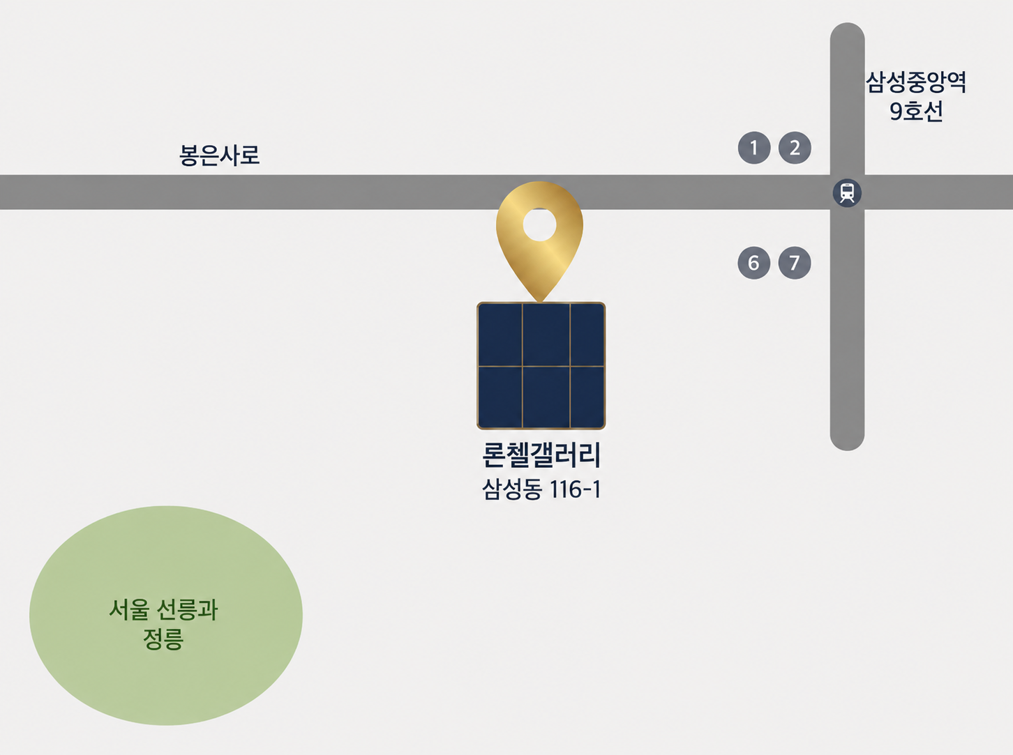 론첼 갤러리 약도